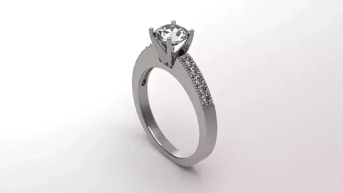 Woman Solitaire Ring 108
