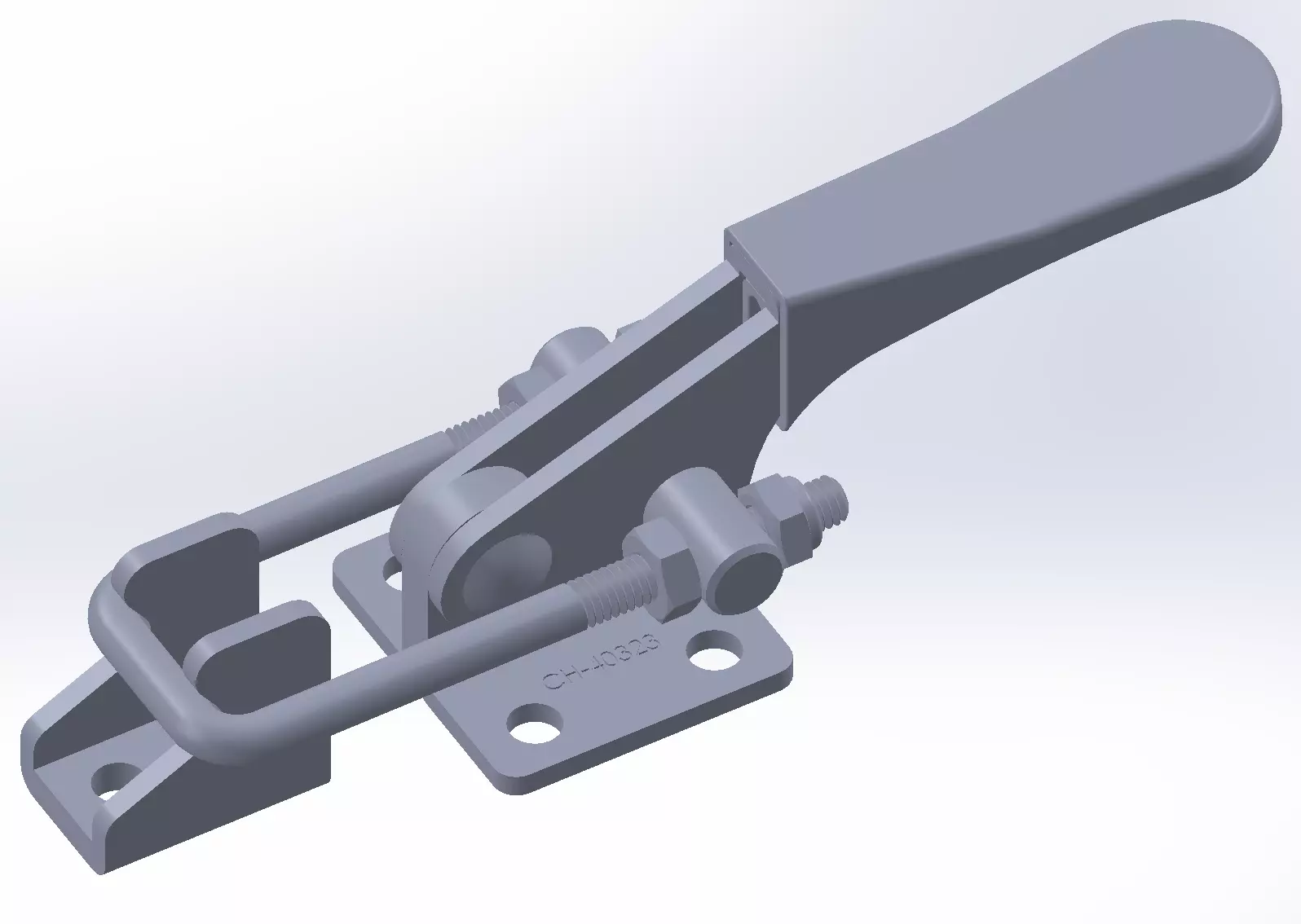 GP-1323 latch with handle Free 3D model_0