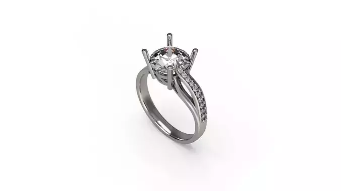 Woman Solitaire Ring 115