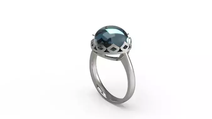 Woman Solitaire Ring 116