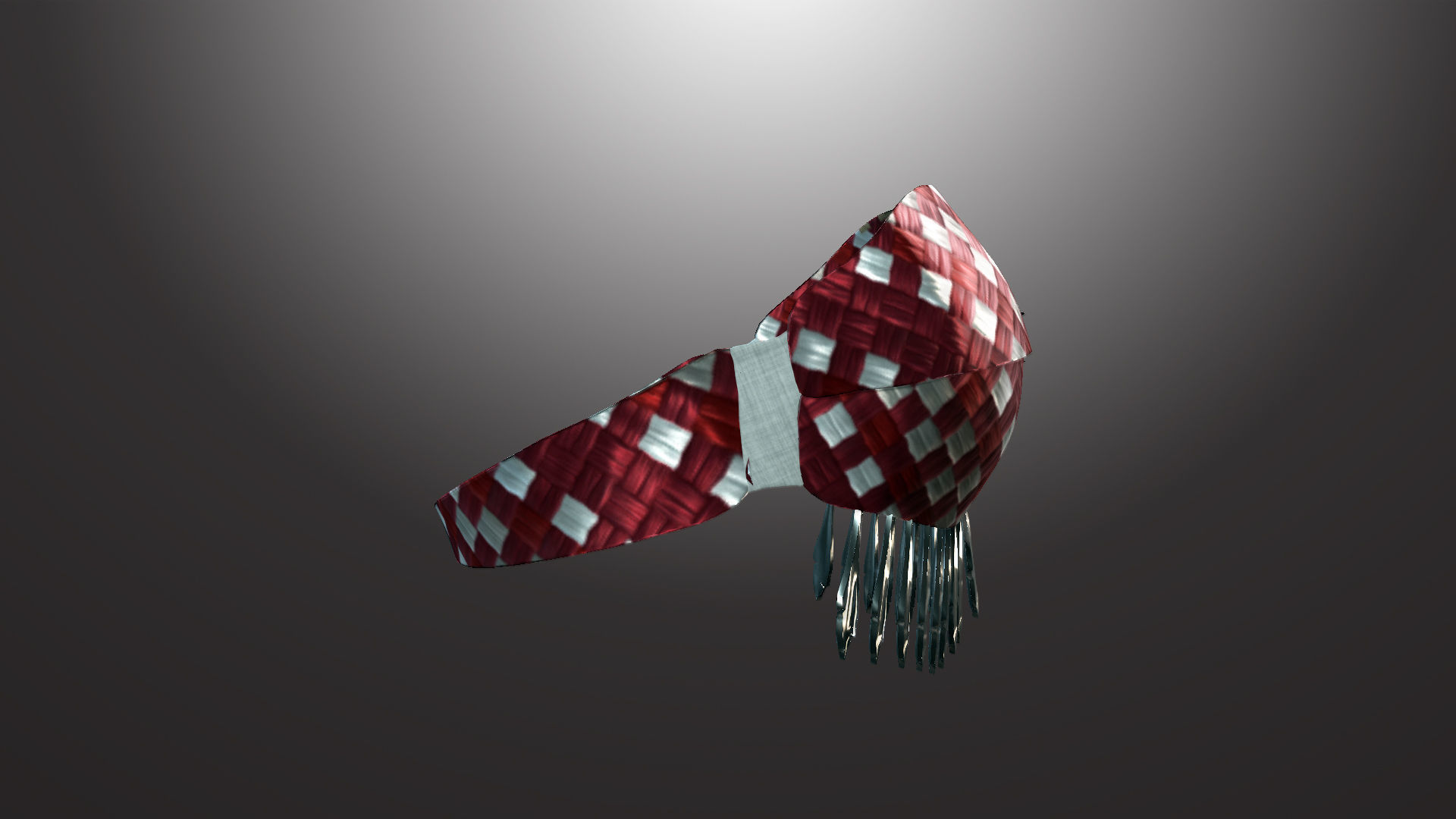 DTS-Model01-Bra2C checkered bra Low-poly 3D model_2