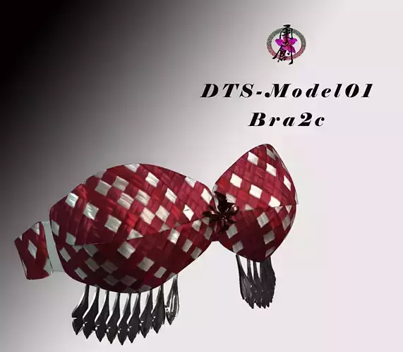 DTS-Model01-Bra2C checkered bra Low-poly 3D model