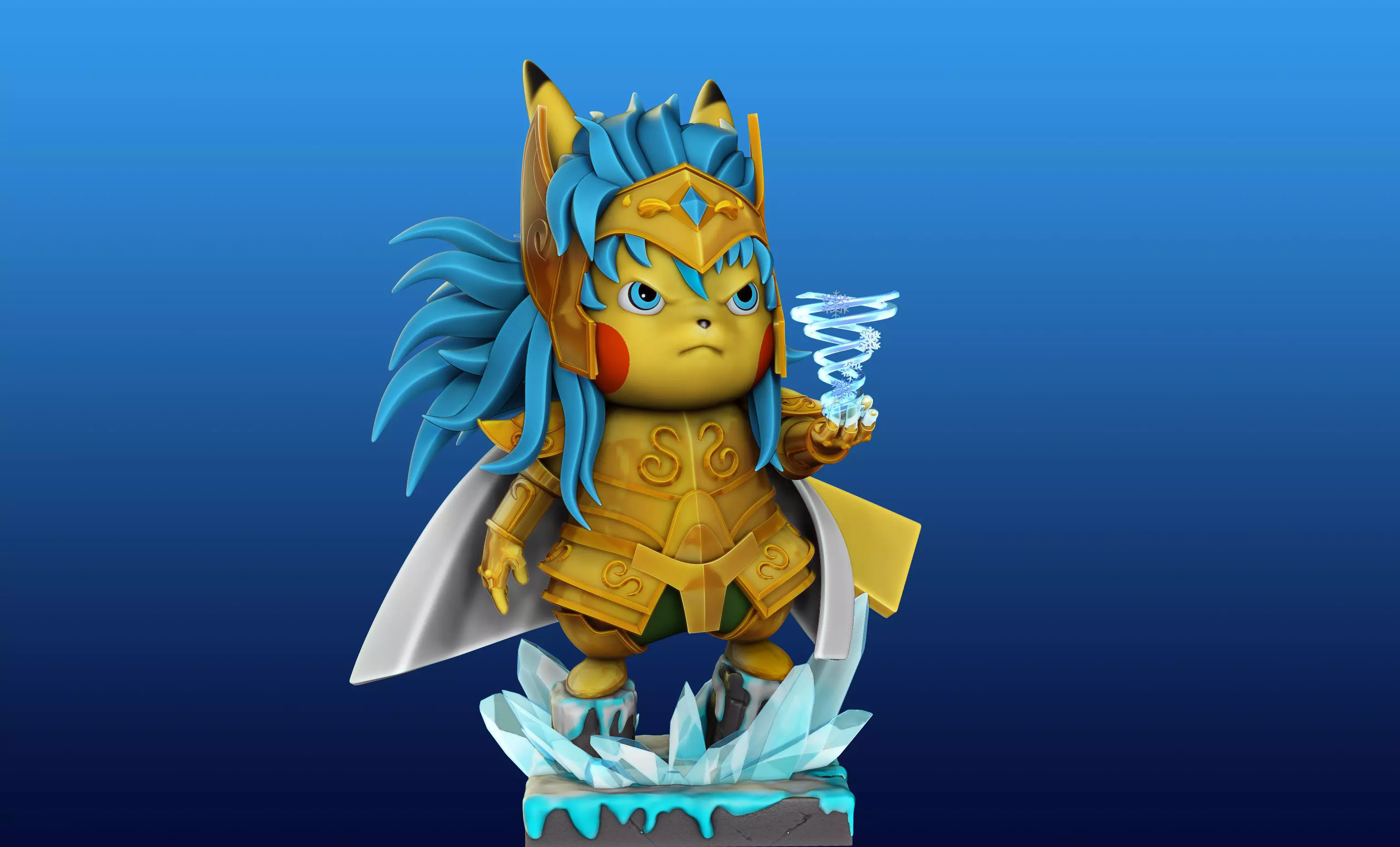 Pikachu Knight of the Zodiac Camus Cosplay 3D print model_0