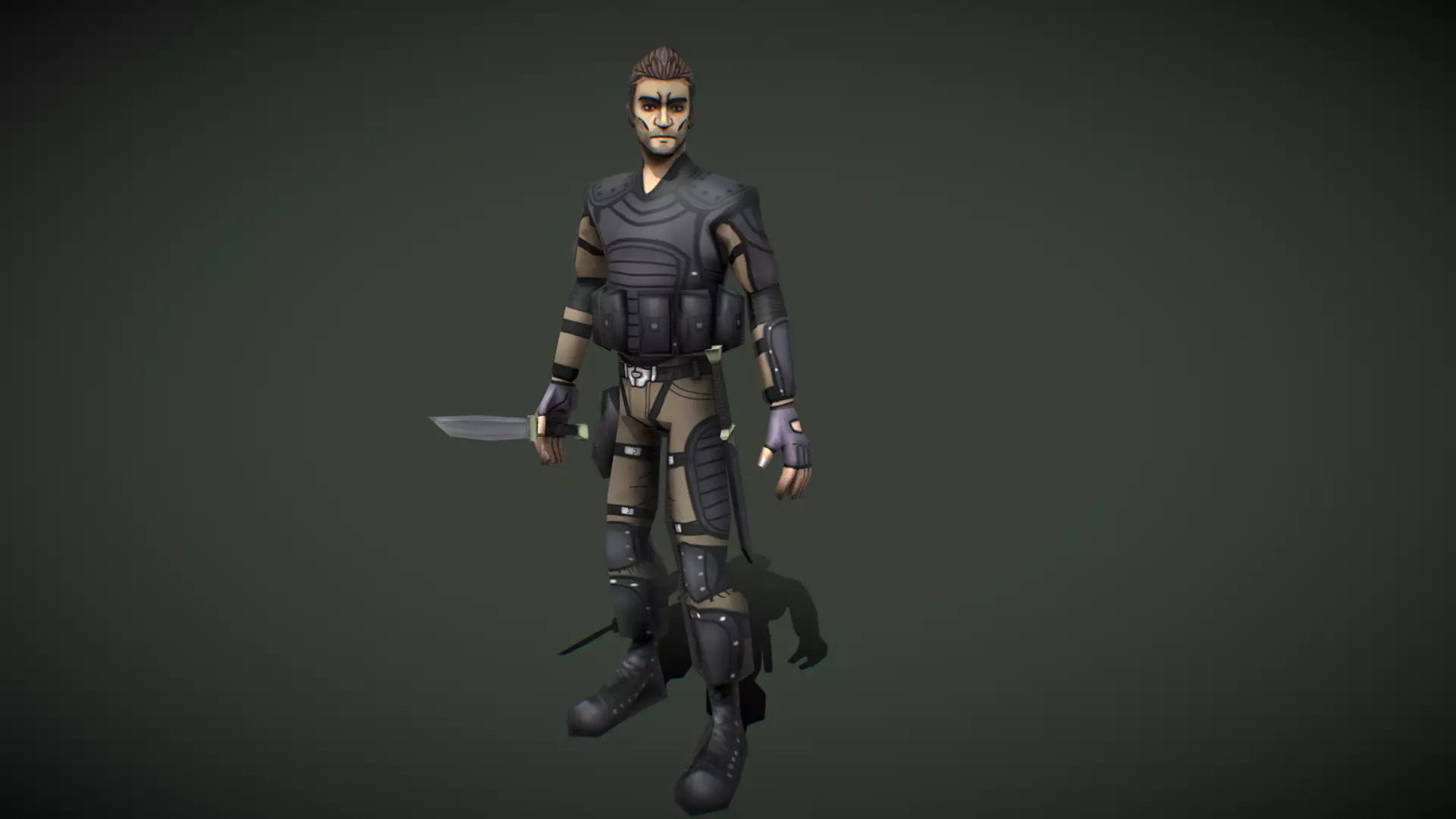 Low Poly Soldier - Free Free low-poly 3D model