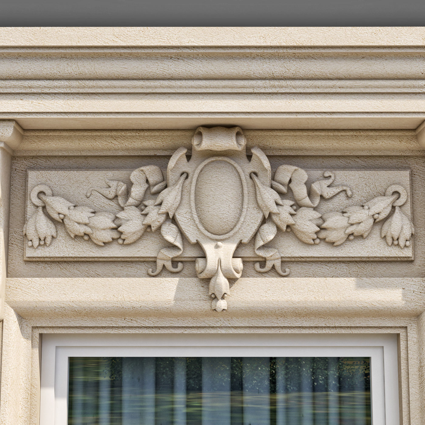 Windows in the style of modern classics 6 3D model 3D model_5