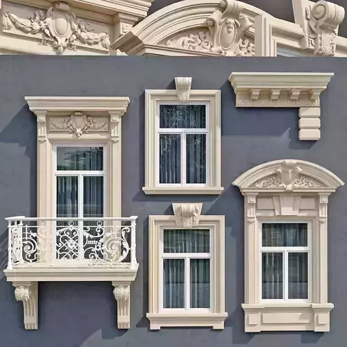 Windows in the style of modern classics 6 3D model
