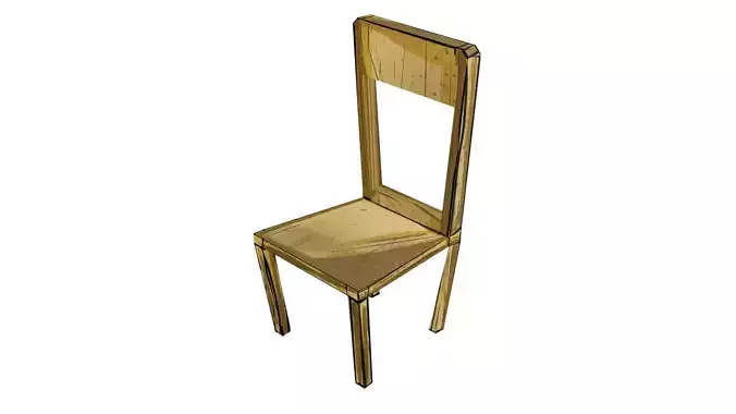 Low poly Wood Chair 
