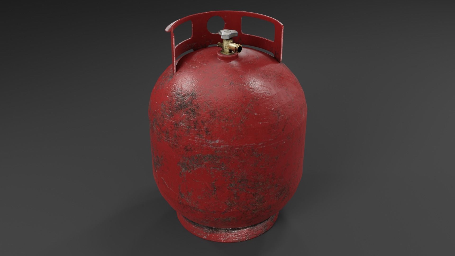 Gas bottle Low-poly 3D model_1