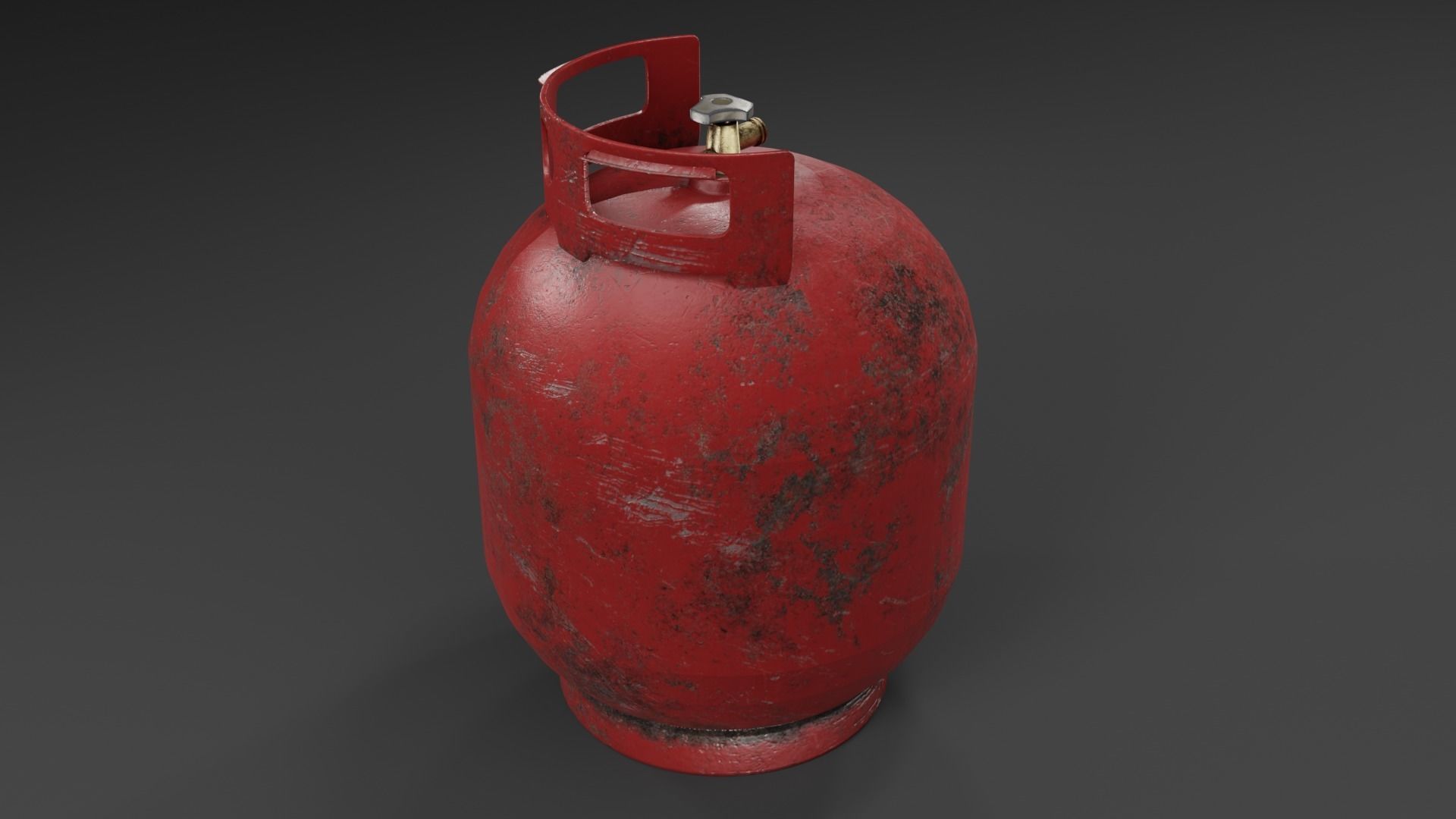 Gas bottle Low-poly 3D model_2