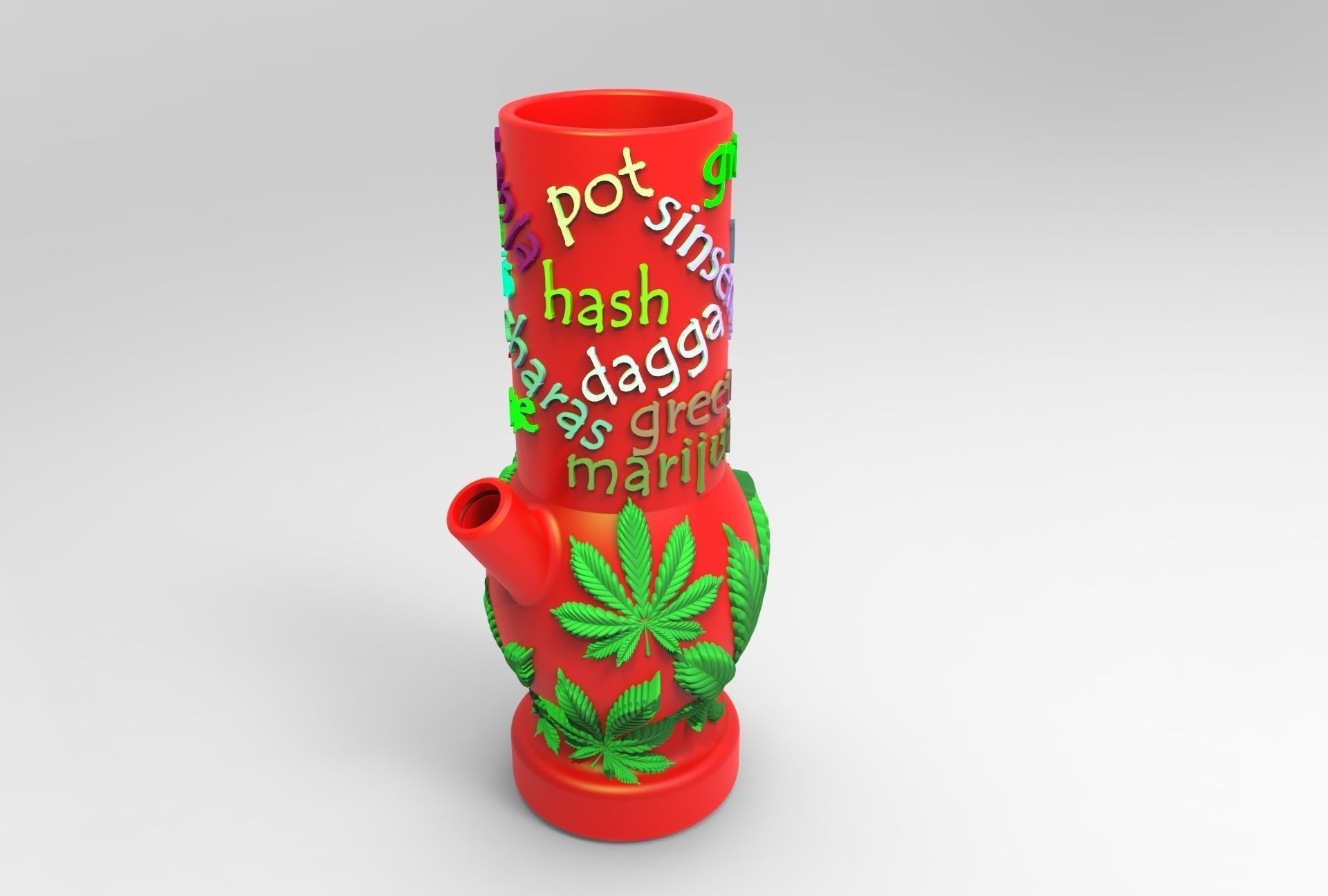 bong water pipe 3D print model_2