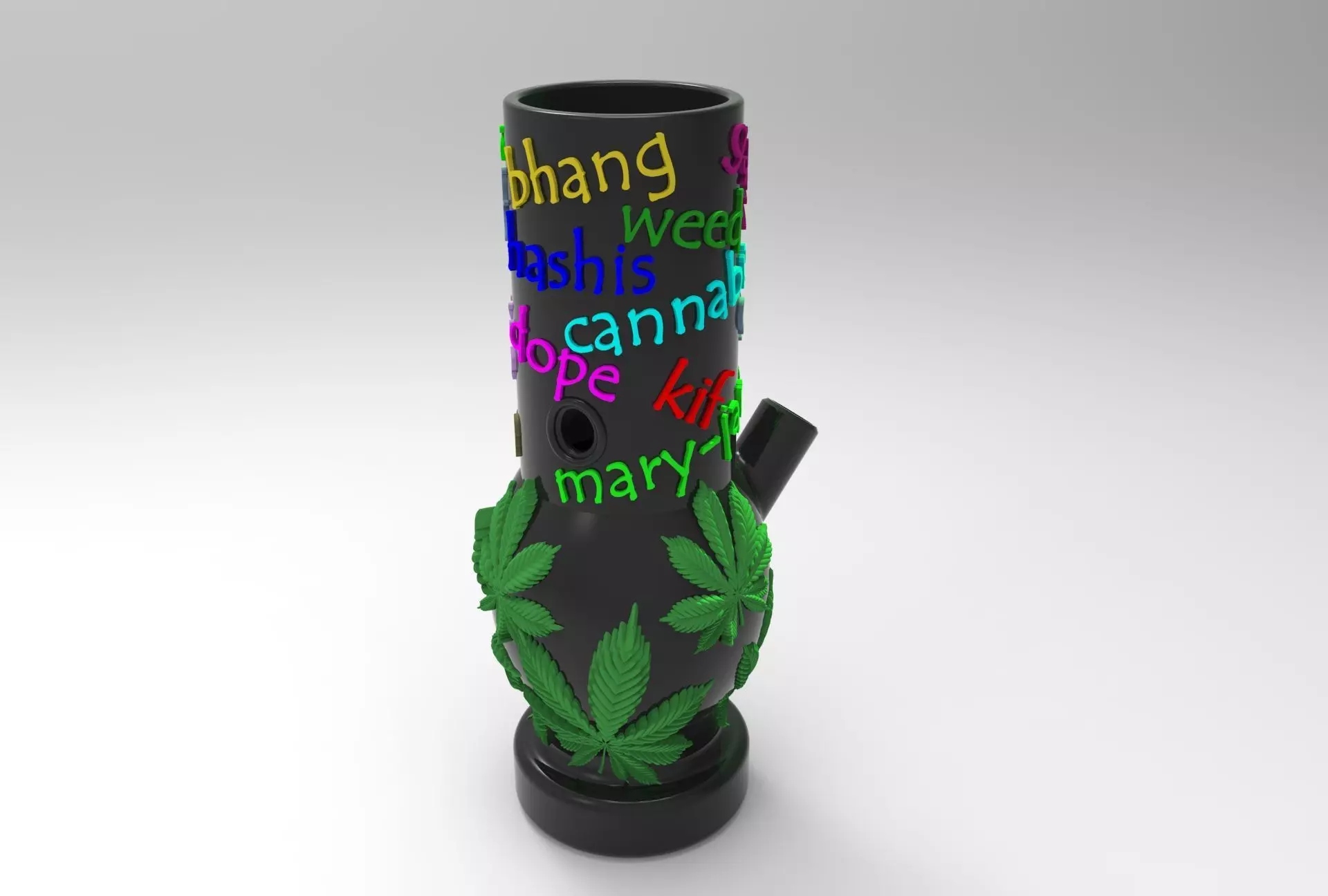 bong water pipe 3D print model_0