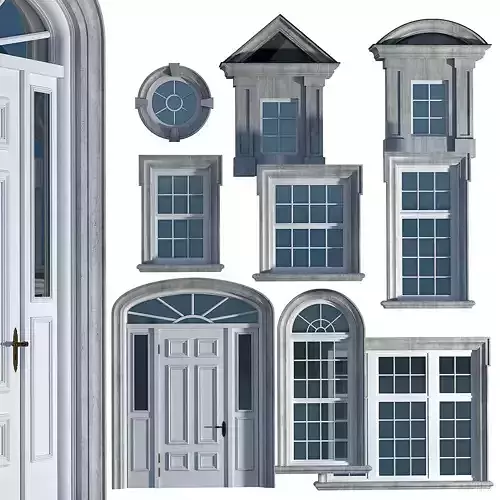 Windows and doors in the British classical style