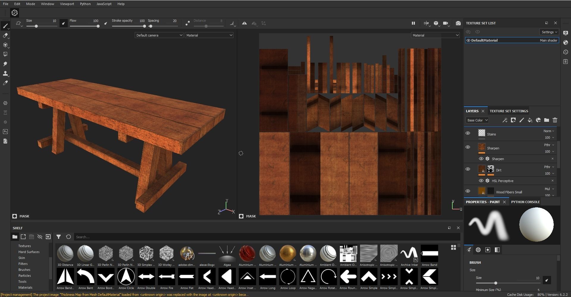 Lowpoly wooden garden multipurpose table furniture Low-poly 3D model_12