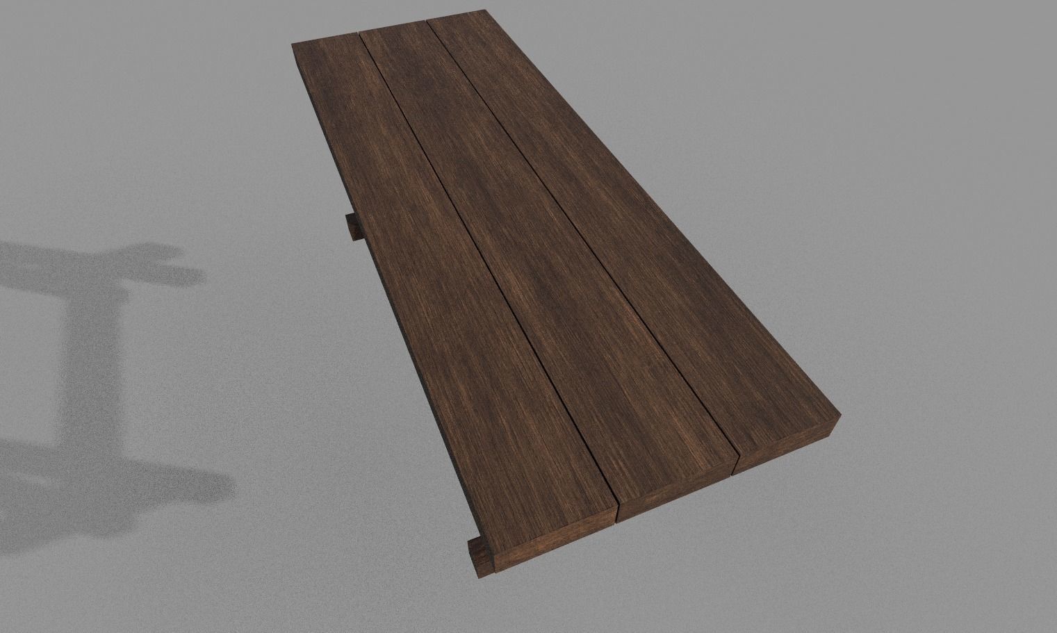 Lowpoly wooden garden multipurpose table furniture Low-poly 3D model_9