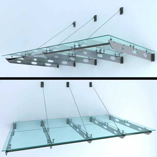 Glass canopy 2 3D model_0