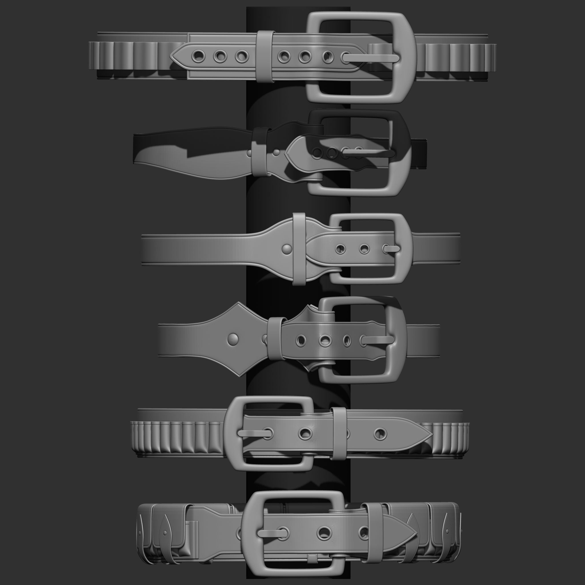 240 IMM Brush Leather Straps Vol 03 UV Video Tutorial 3D model_22