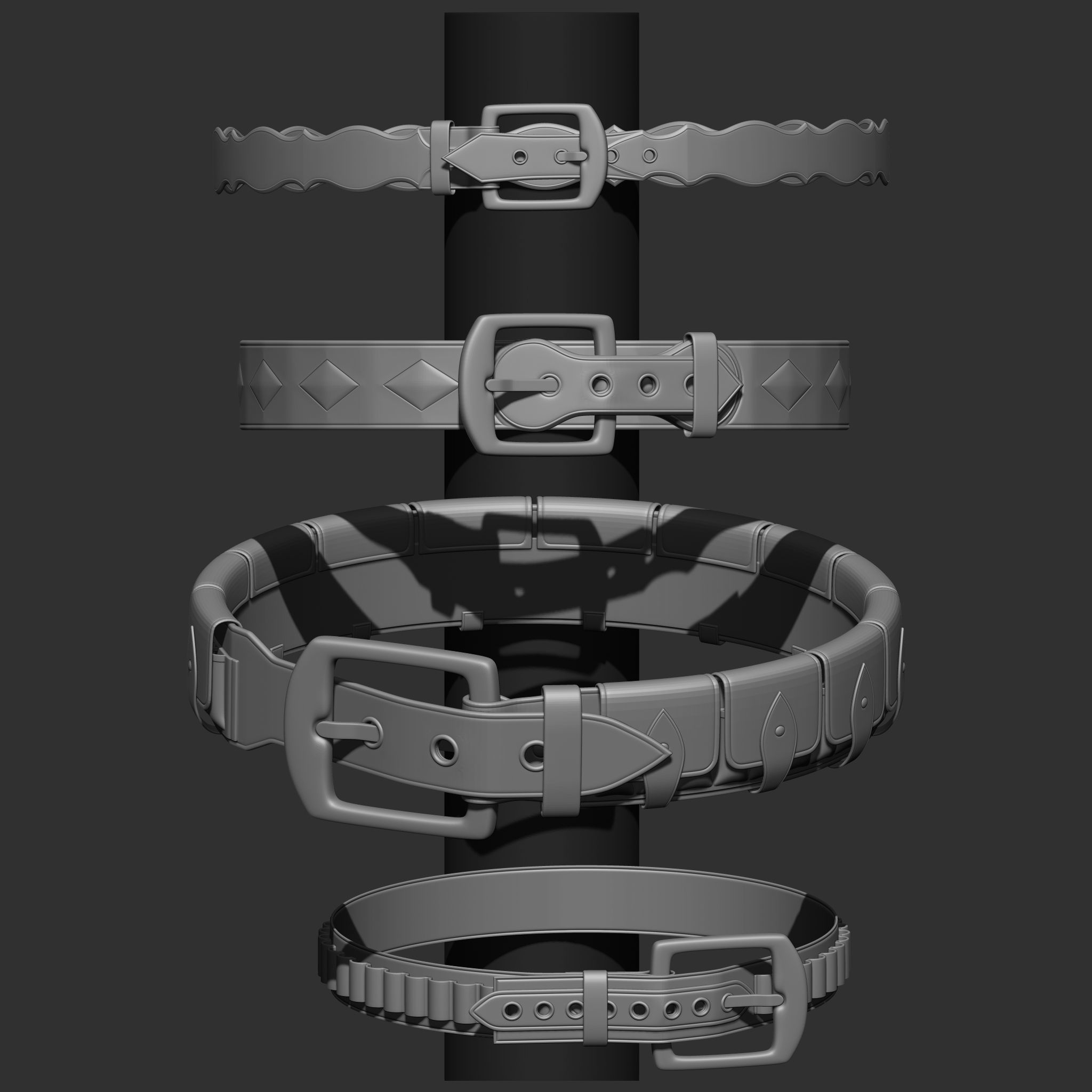 240 IMM Brush Leather Straps Vol 03 UV Video Tutorial 3D model_23