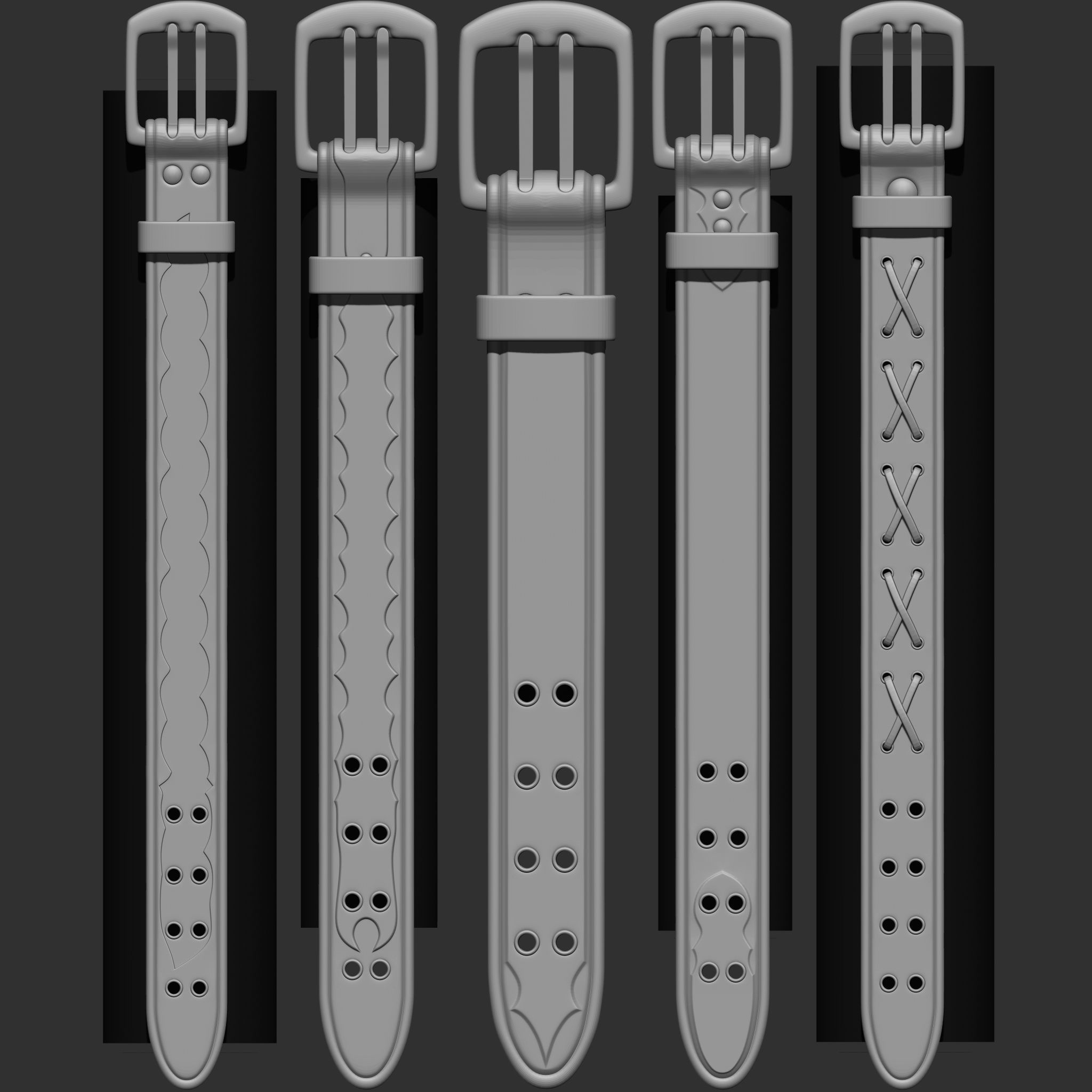 240 IMM Brush Leather Straps Vol 03 UV Video Tutorial 3D model_26