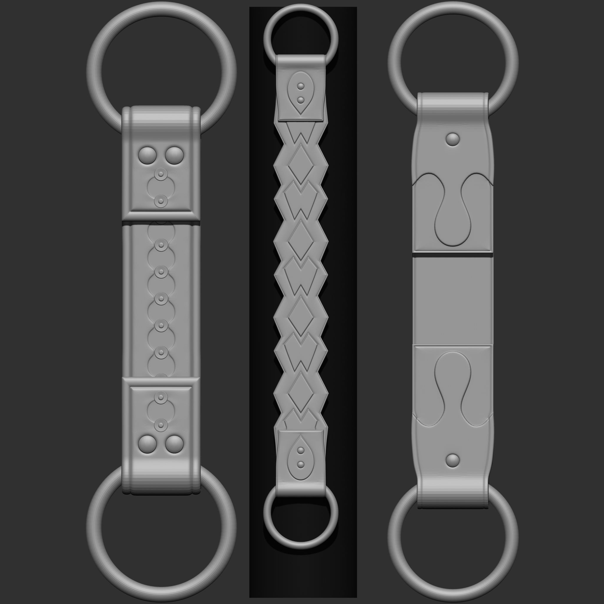 240 IMM Brush Leather Straps Vol 03 UV Video Tutorial 3D model_24