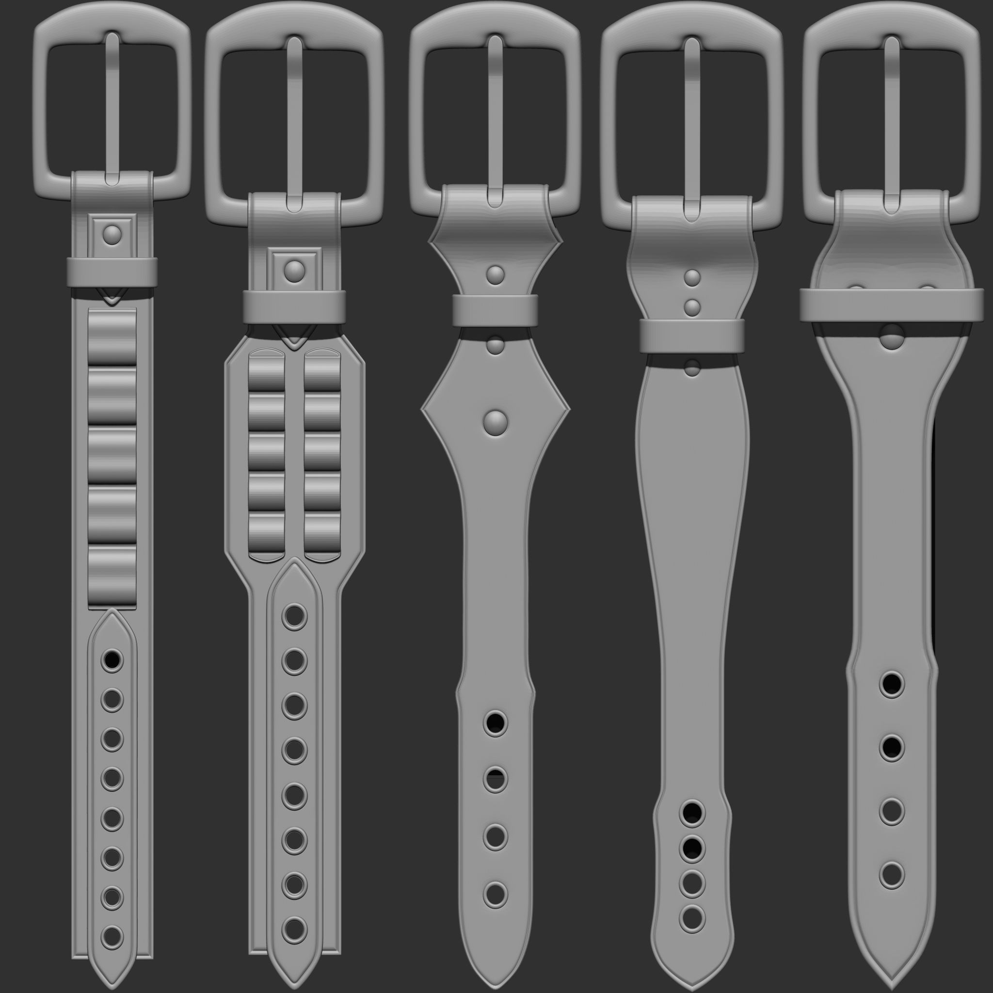 240 IMM Brush Leather Straps Vol 03 UV Video Tutorial 3D model_43