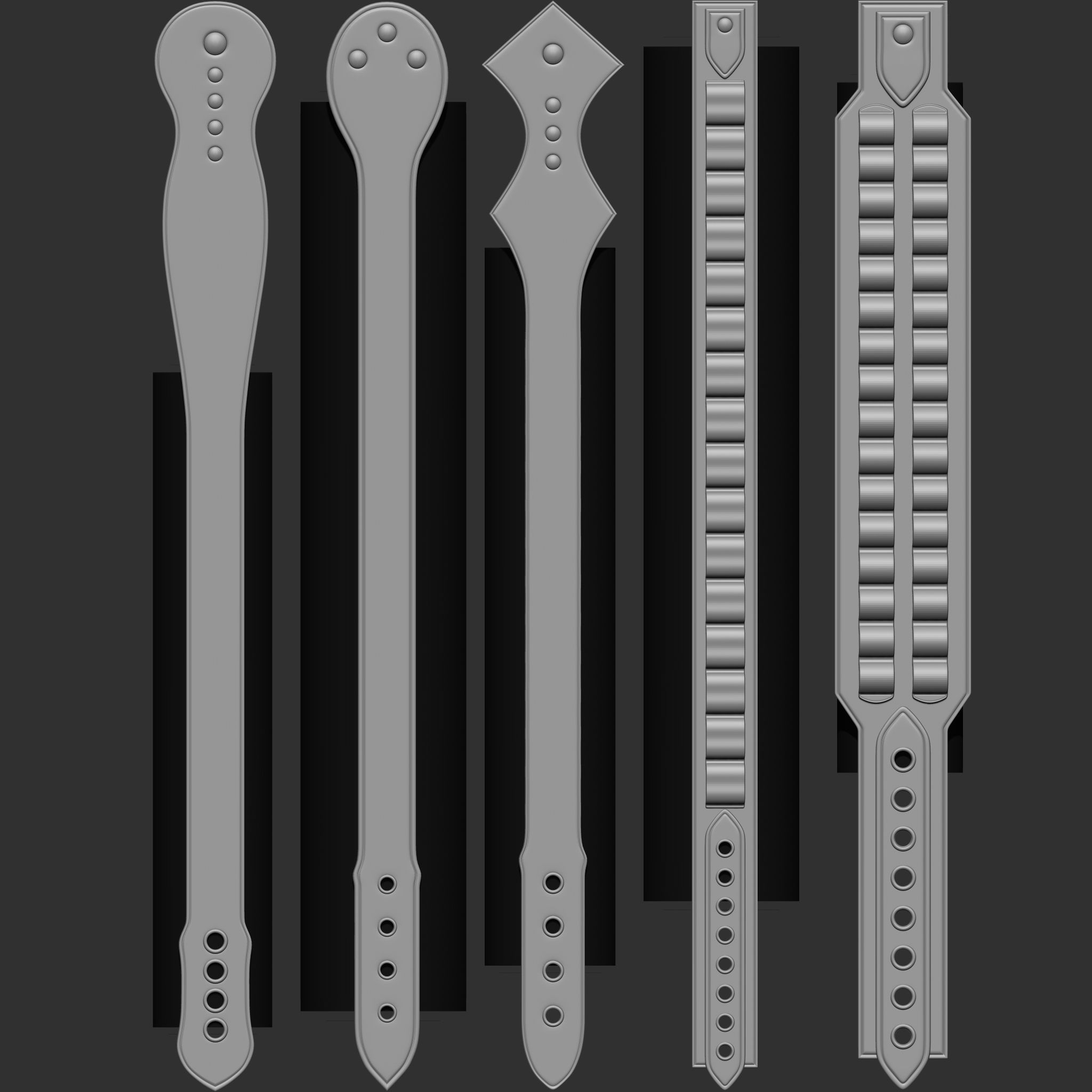 240 IMM Brush Leather Straps Vol 03 UV Video Tutorial 3D model_8