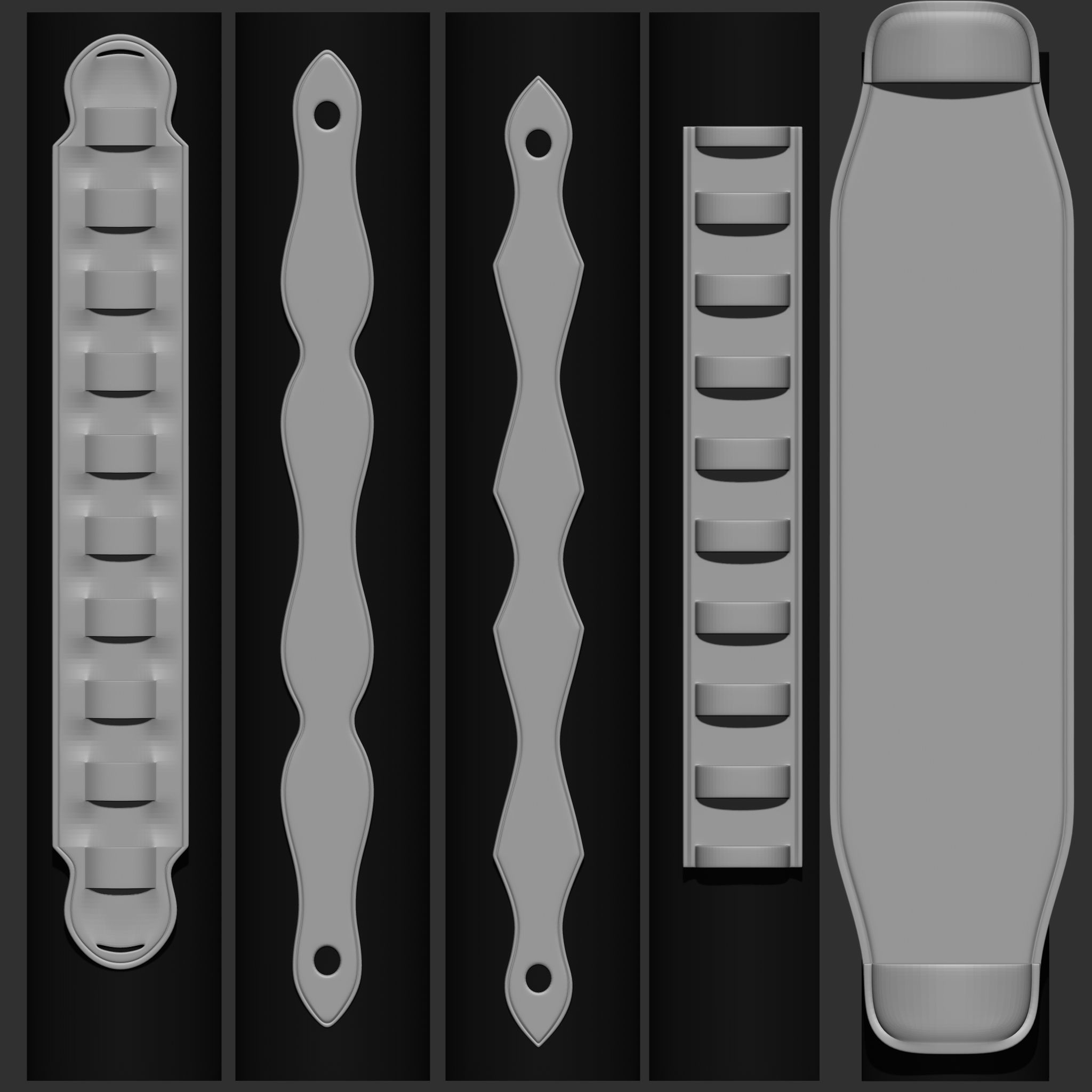 240 IMM Brush Leather Straps Vol 03 UV Video Tutorial 3D model_42