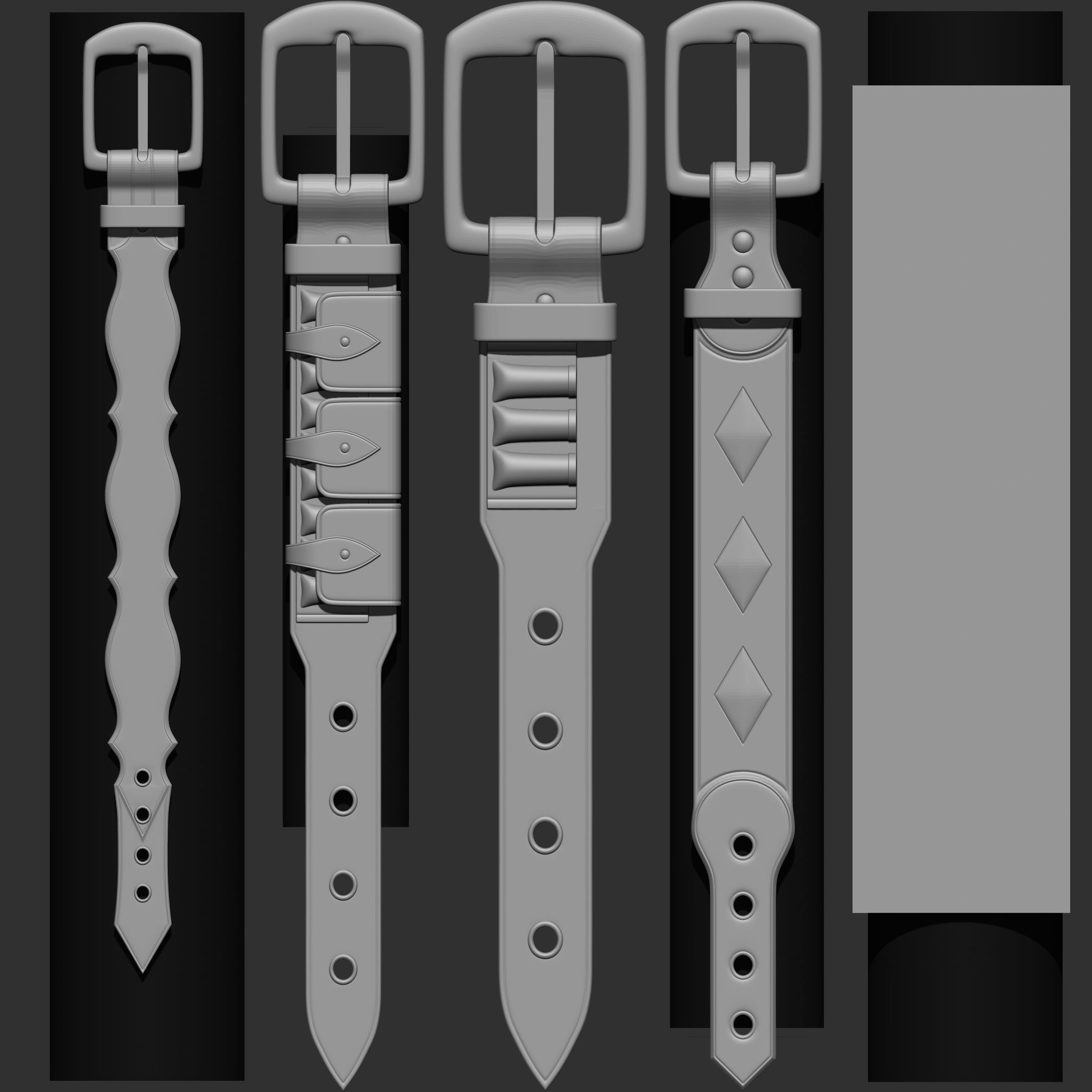 240 IMM Brush Leather Straps Vol 03 UV Video Tutorial 3D model_44