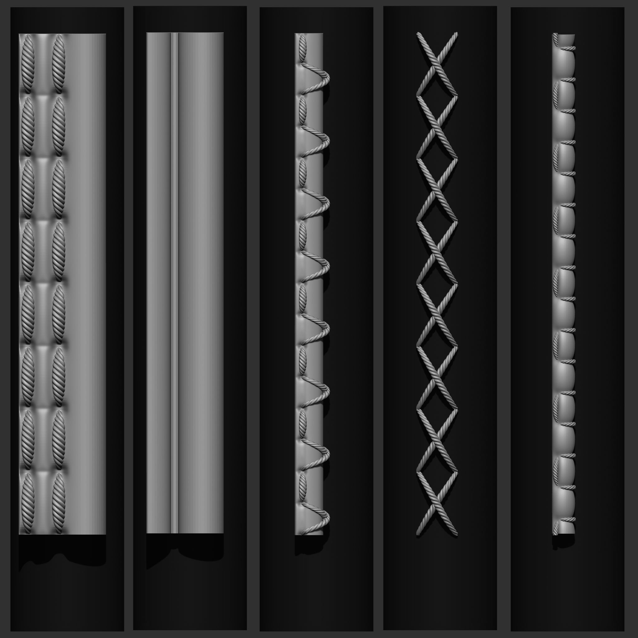 240 IMM Brush Leather Straps Vol 03 UV Video Tutorial 3D model_33