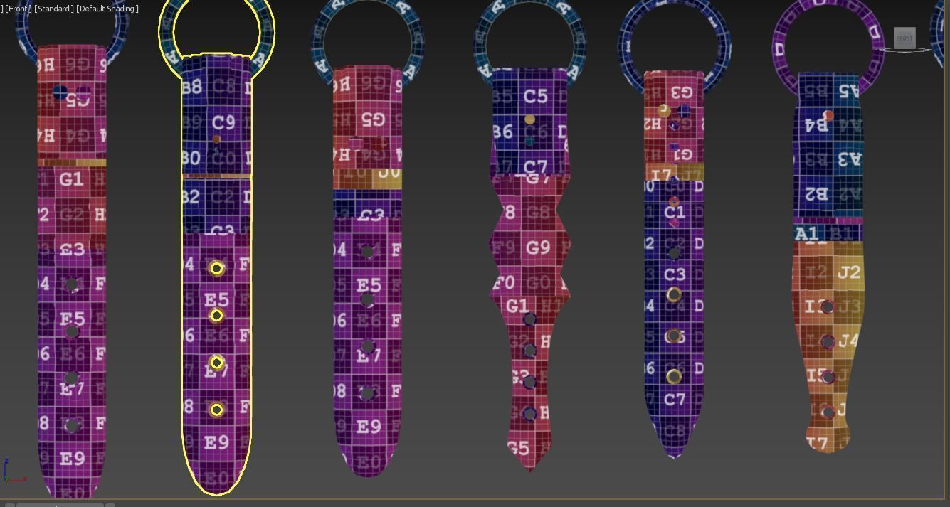 240 IMM Brush Leather Straps Vol 03 UV Video Tutorial 3D model_38