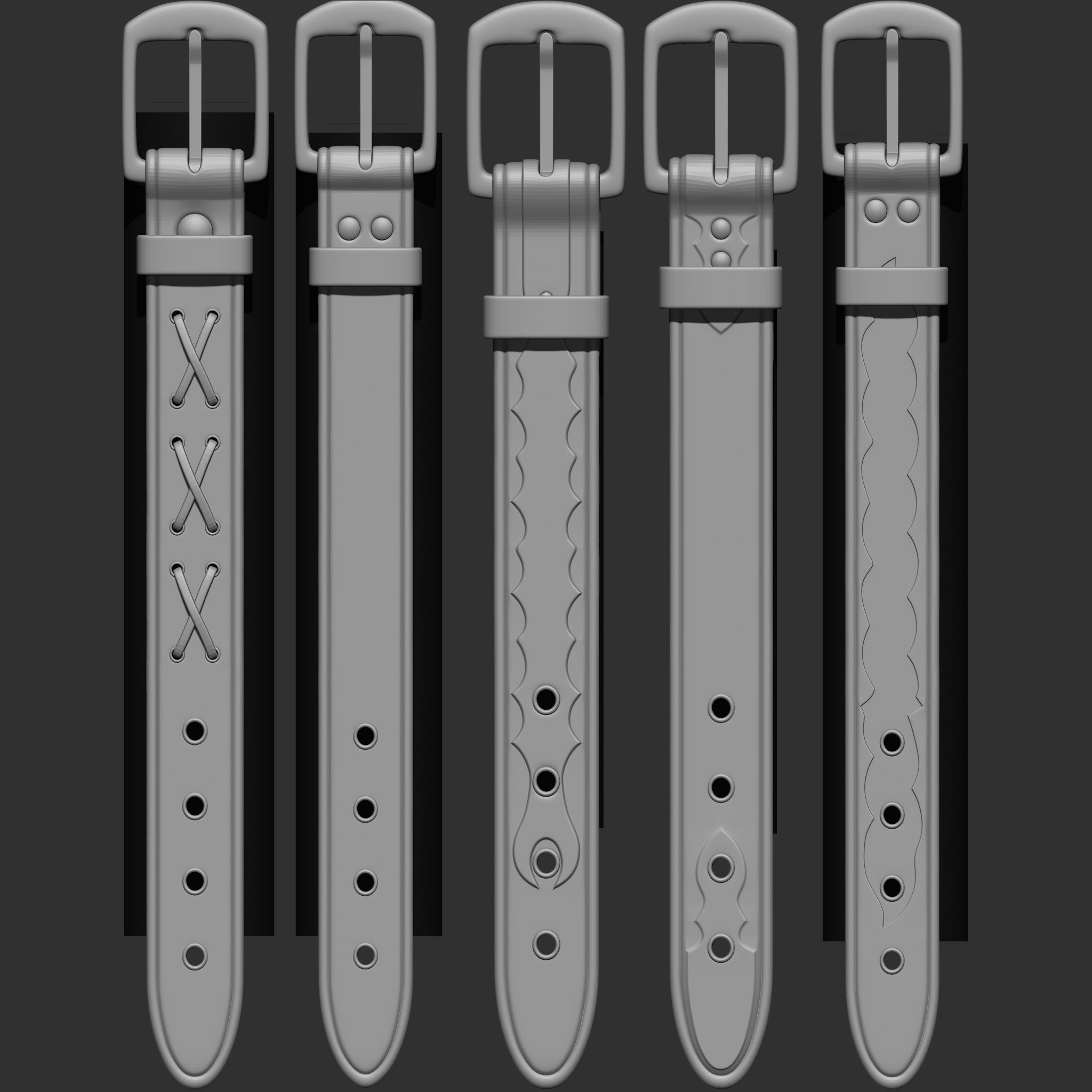 240 IMM Brush Leather Straps Vol 03 UV Video Tutorial 3D model_41