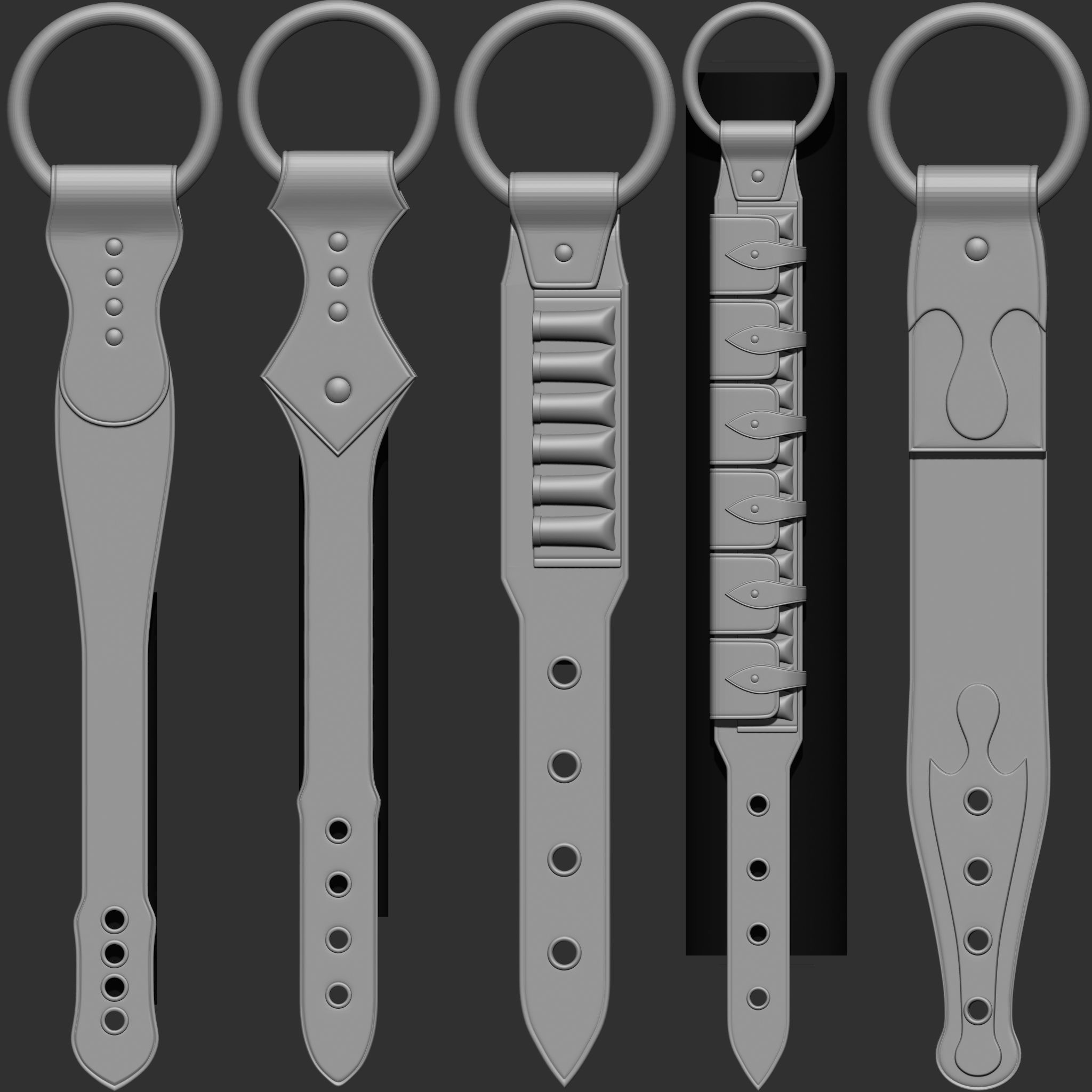 240 IMM Brush Leather Straps Vol 03 UV Video Tutorial 3D model_19