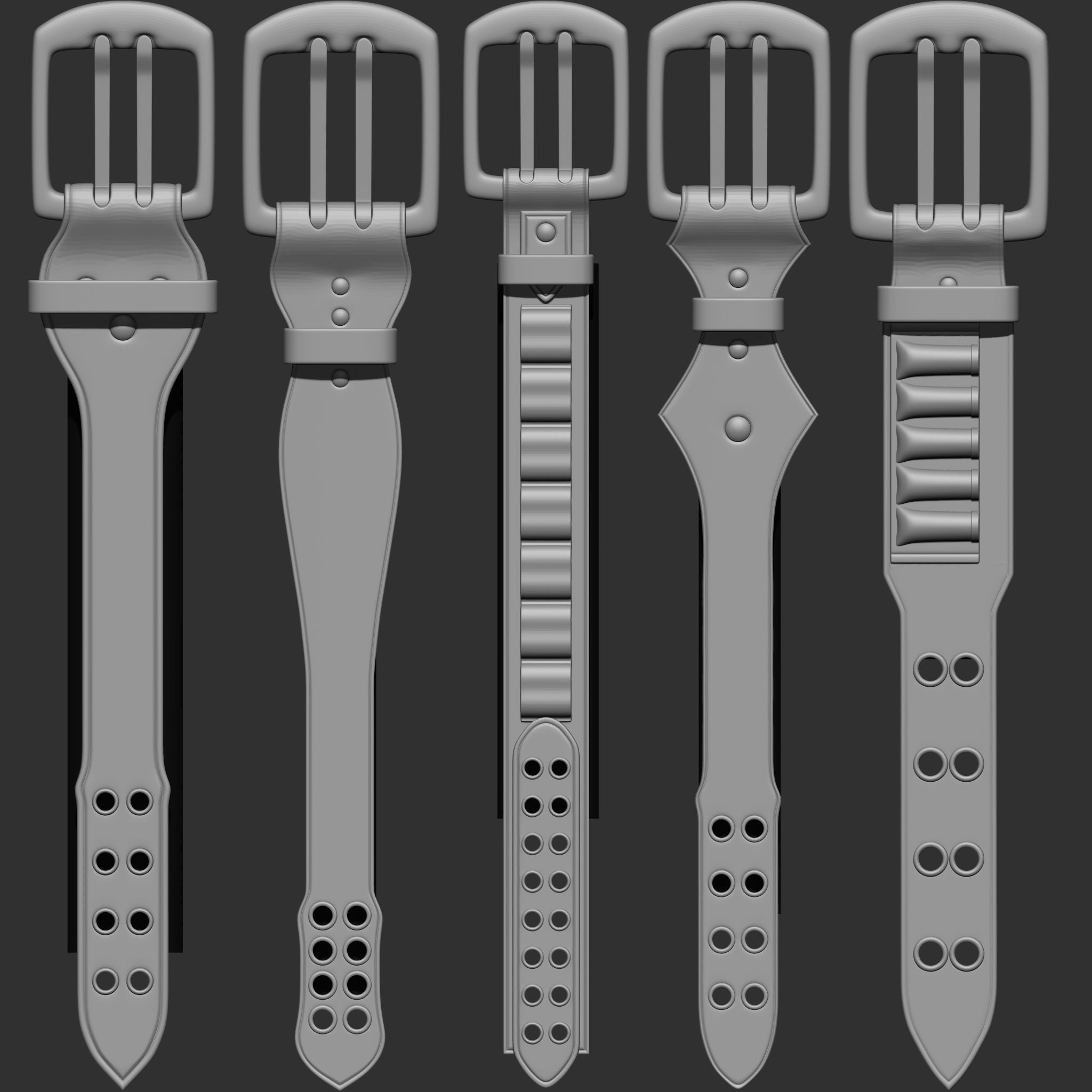 240 IMM Brush Leather Straps Vol 03 UV Video Tutorial 3D model_29