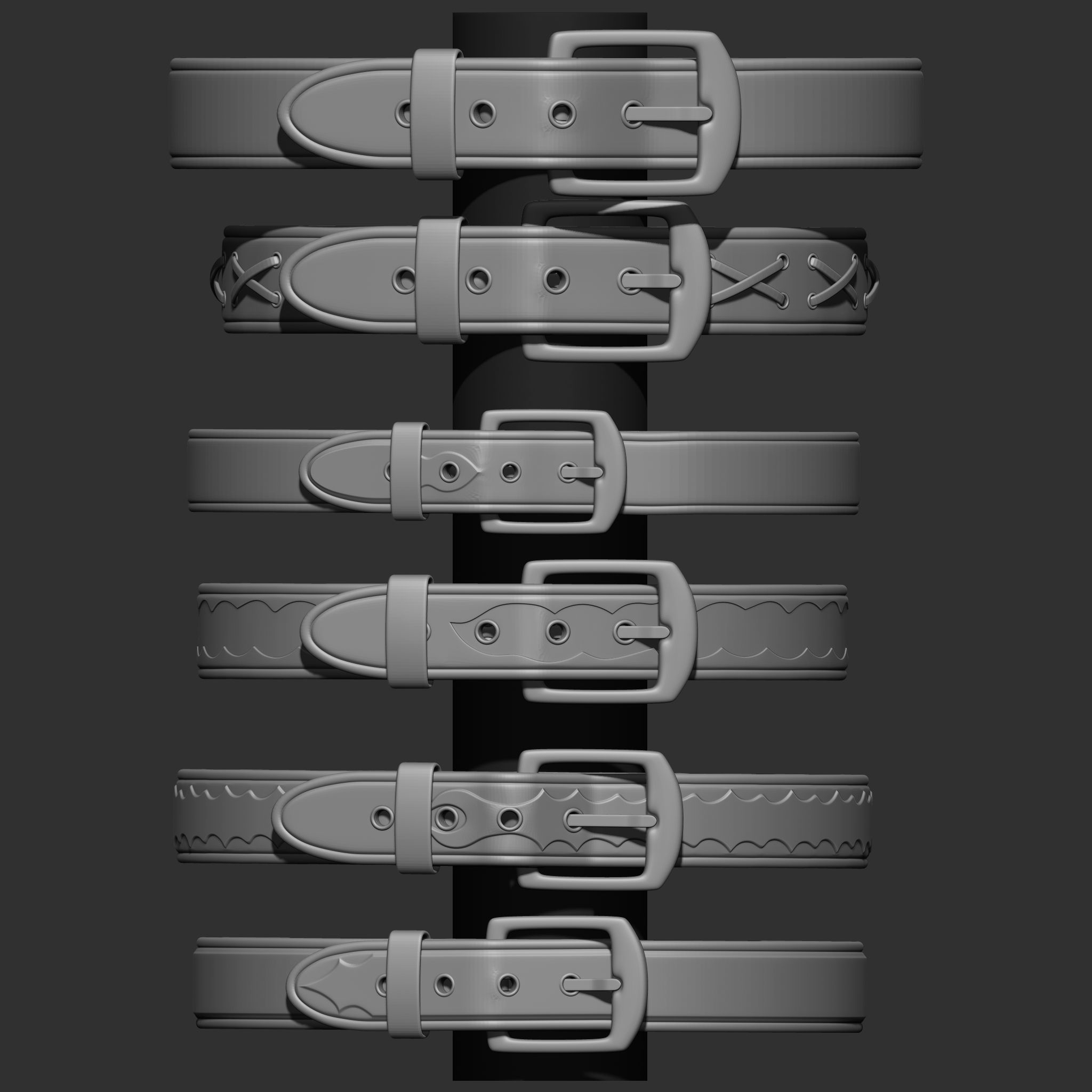 240 IMM Brush Leather Straps Vol 03 UV Video Tutorial 3D model_20