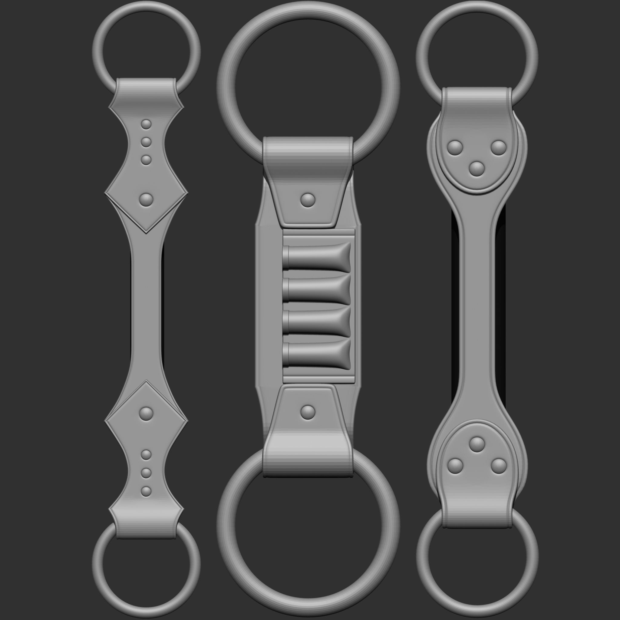 240 IMM Brush Leather Straps Vol 03 UV Video Tutorial 3D model_37