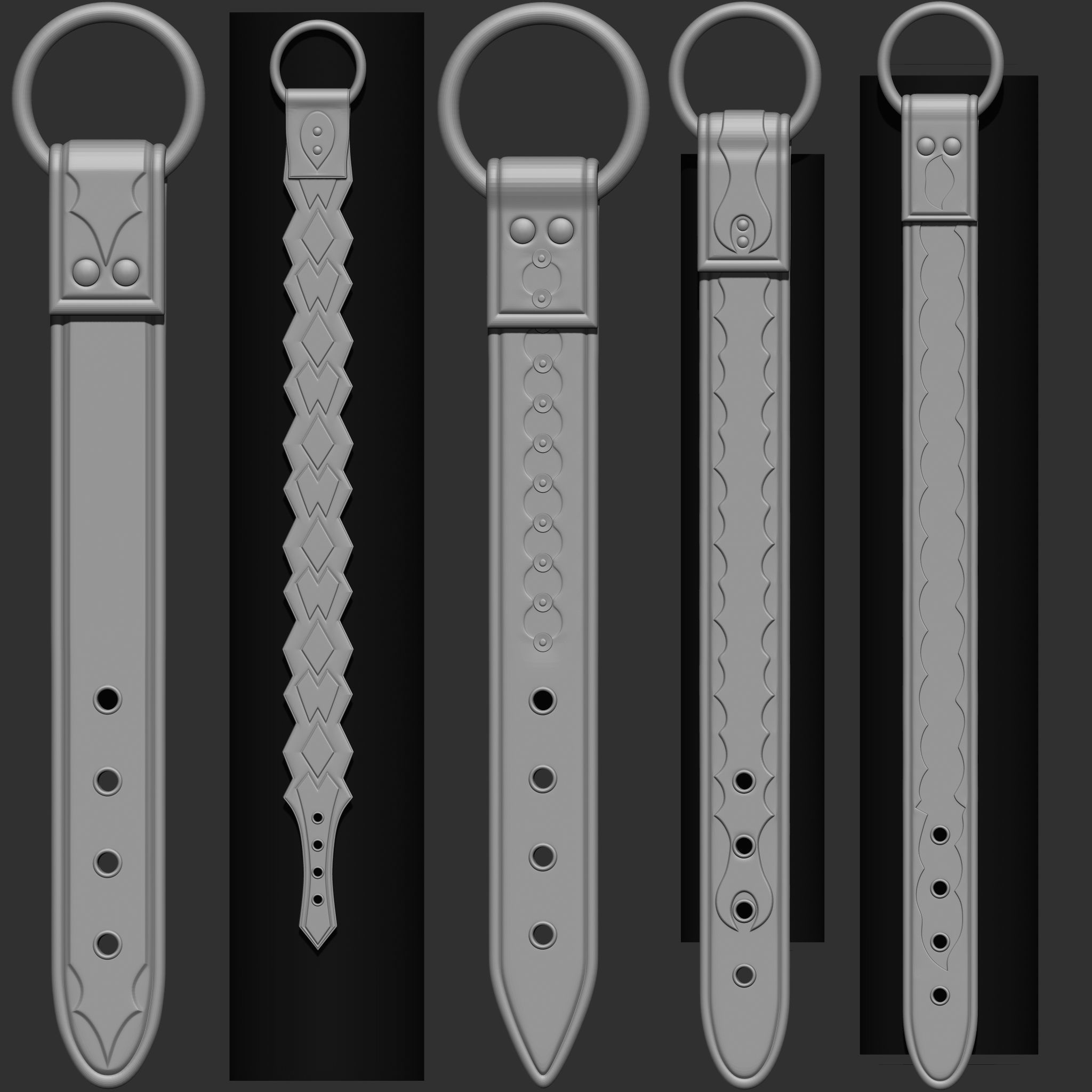 240 IMM Brush Leather Straps Vol 03 UV Video Tutorial 3D model_17