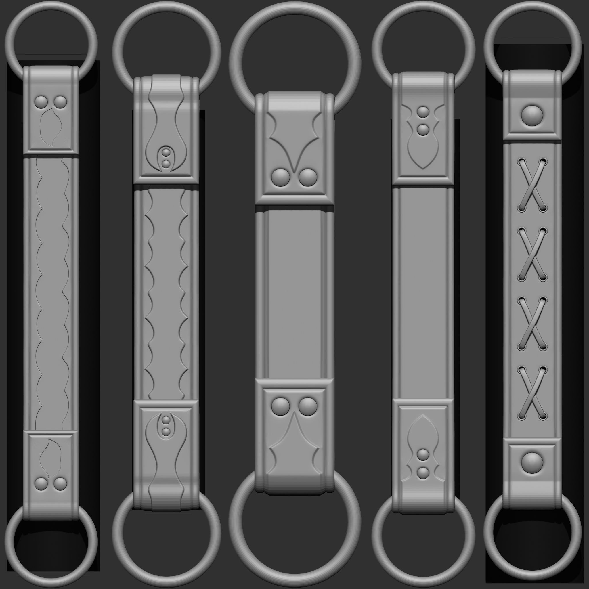 240 IMM Brush Leather Straps Vol 03 UV Video Tutorial 3D model_36