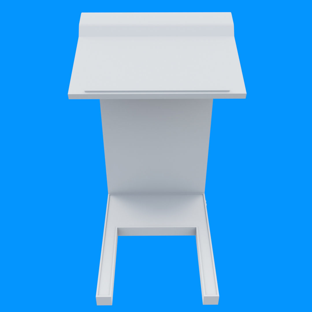 Flat Front Pulpit Low-poly 3D model_14