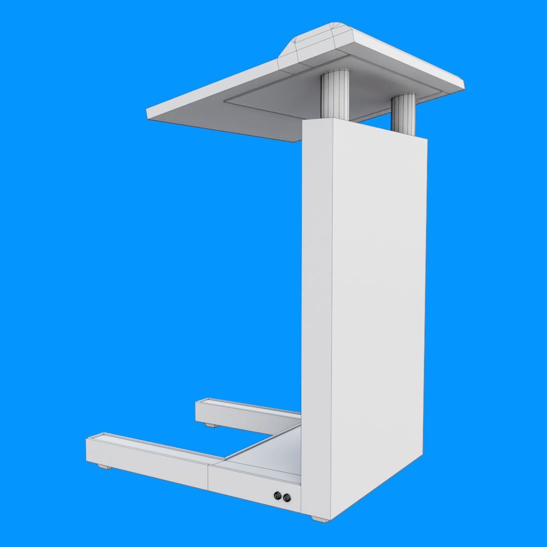 Flat Front Pulpit Low-poly 3D model_32