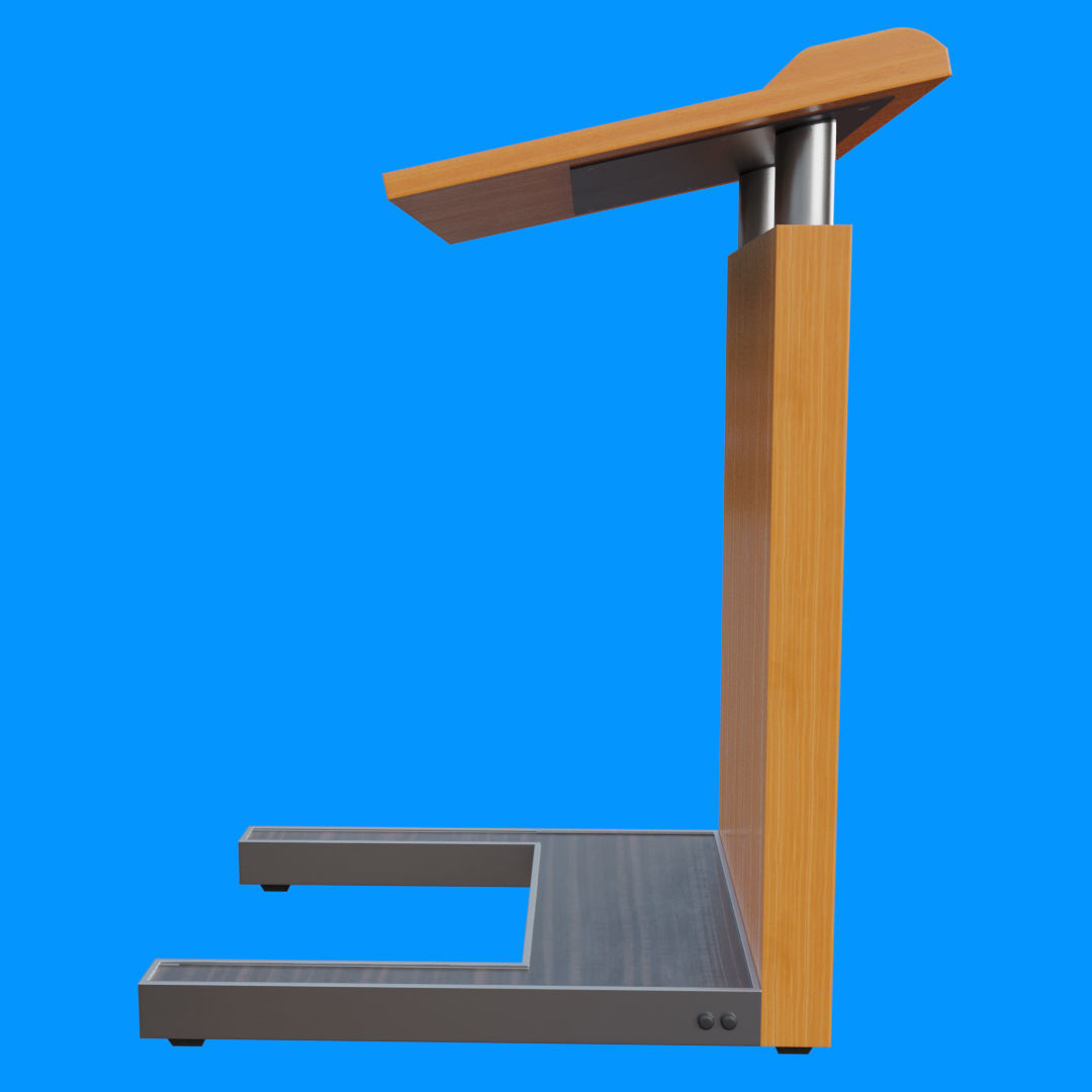Flat Front Pulpit Low-poly 3D model_17