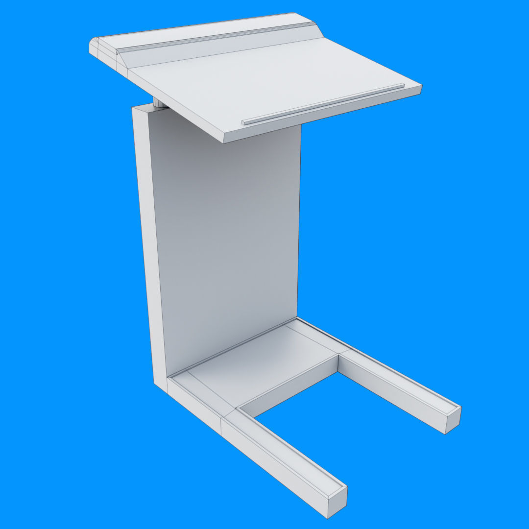 Flat Front Pulpit Low-poly 3D model_29