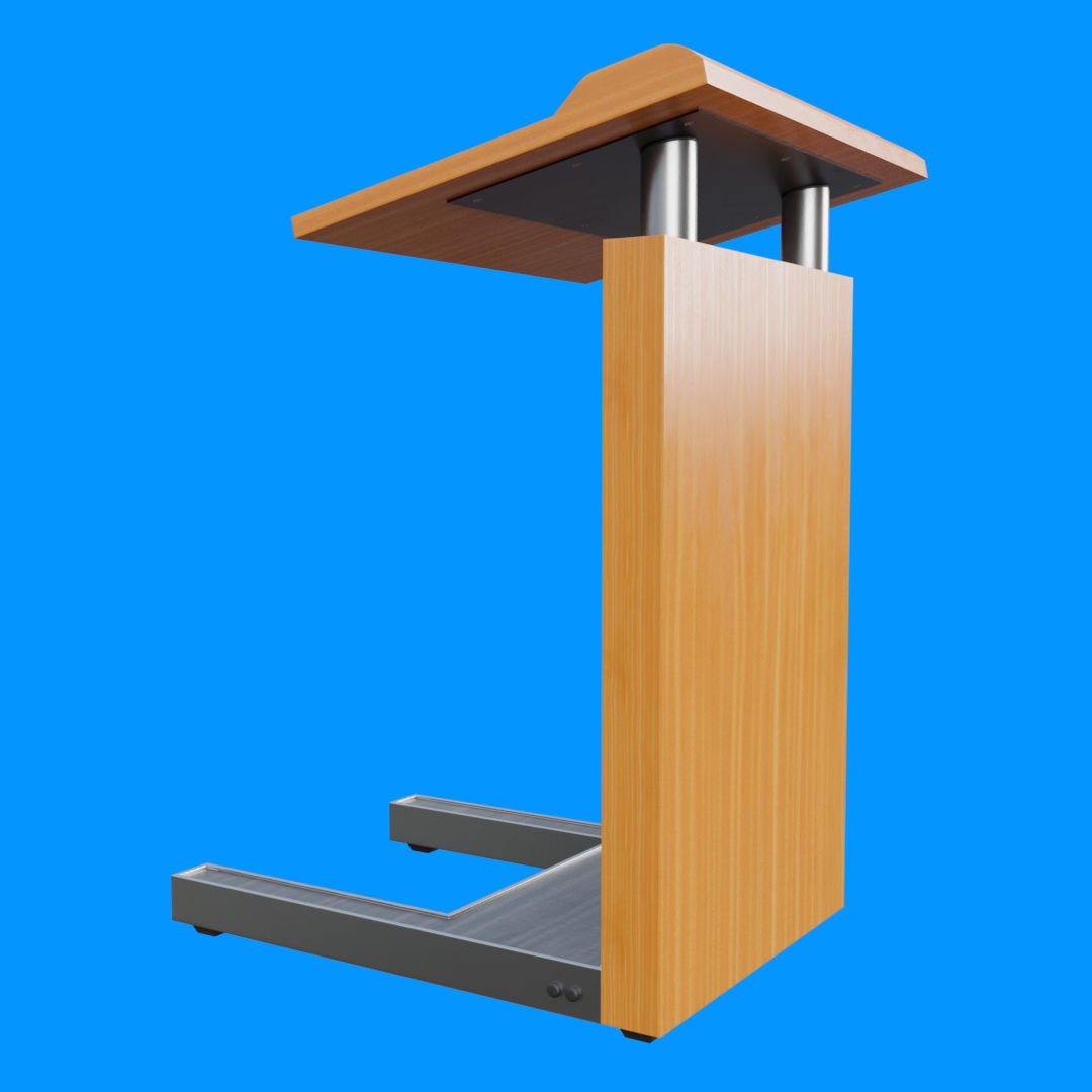 Flat Front Pulpit Low-poly 3D model_5