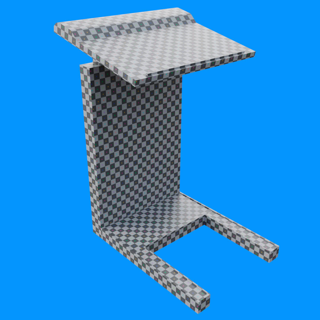 Flat Front Pulpit Low-poly 3D model_9