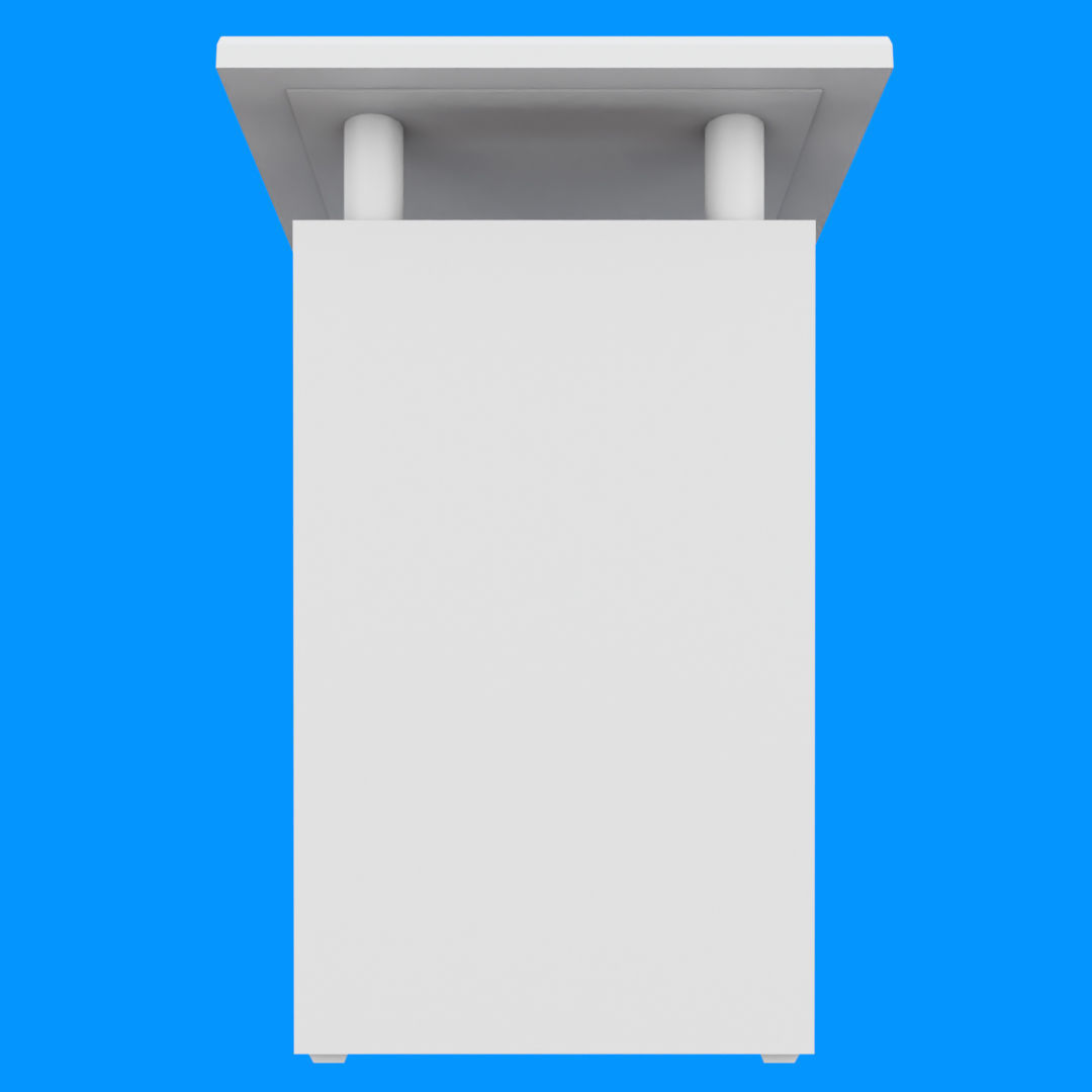 Flat Front Pulpit Low-poly 3D model_31