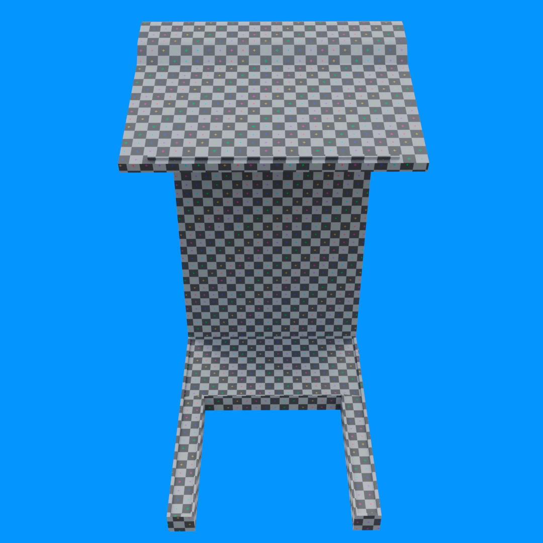 Flat Front Pulpit Low-poly 3D model_24