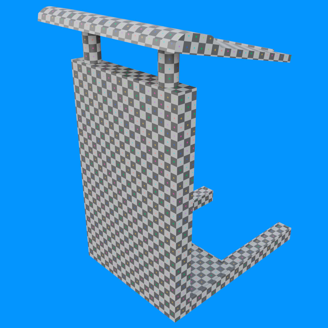 Flat Front Pulpit Low-poly 3D model_36