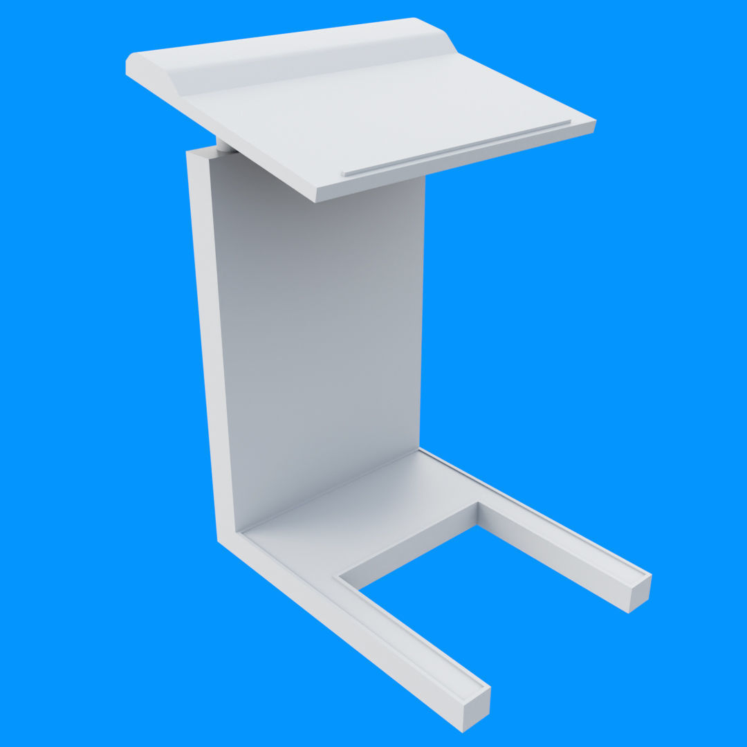 Flat Front Pulpit Low-poly 3D model_7