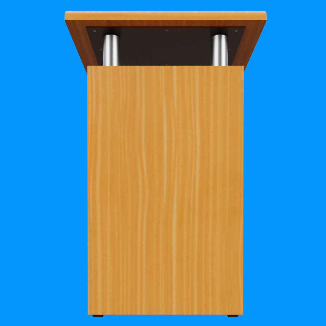 Flat Front Pulpit Low-poly 3D model_21