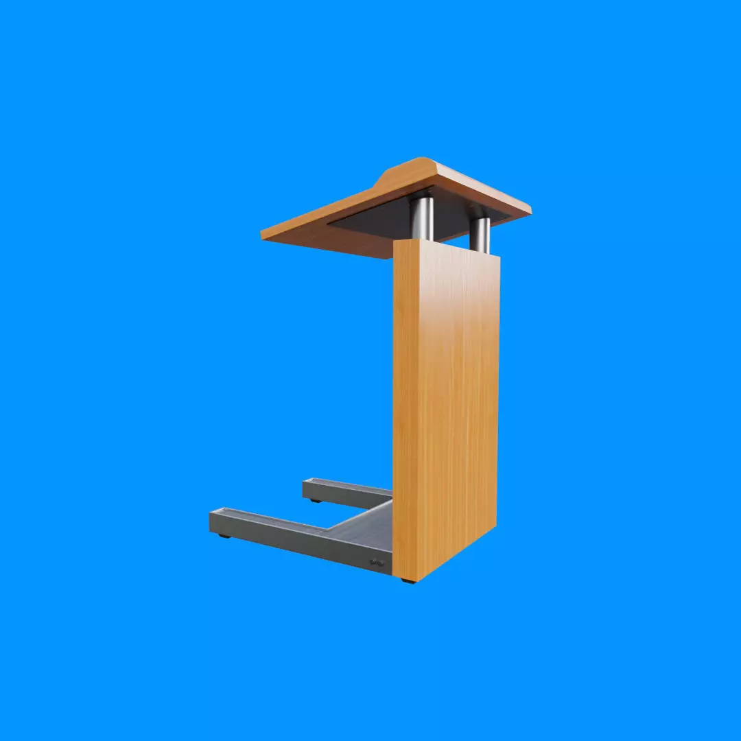 Flat Front Pulpit Low-poly 3D model_0
