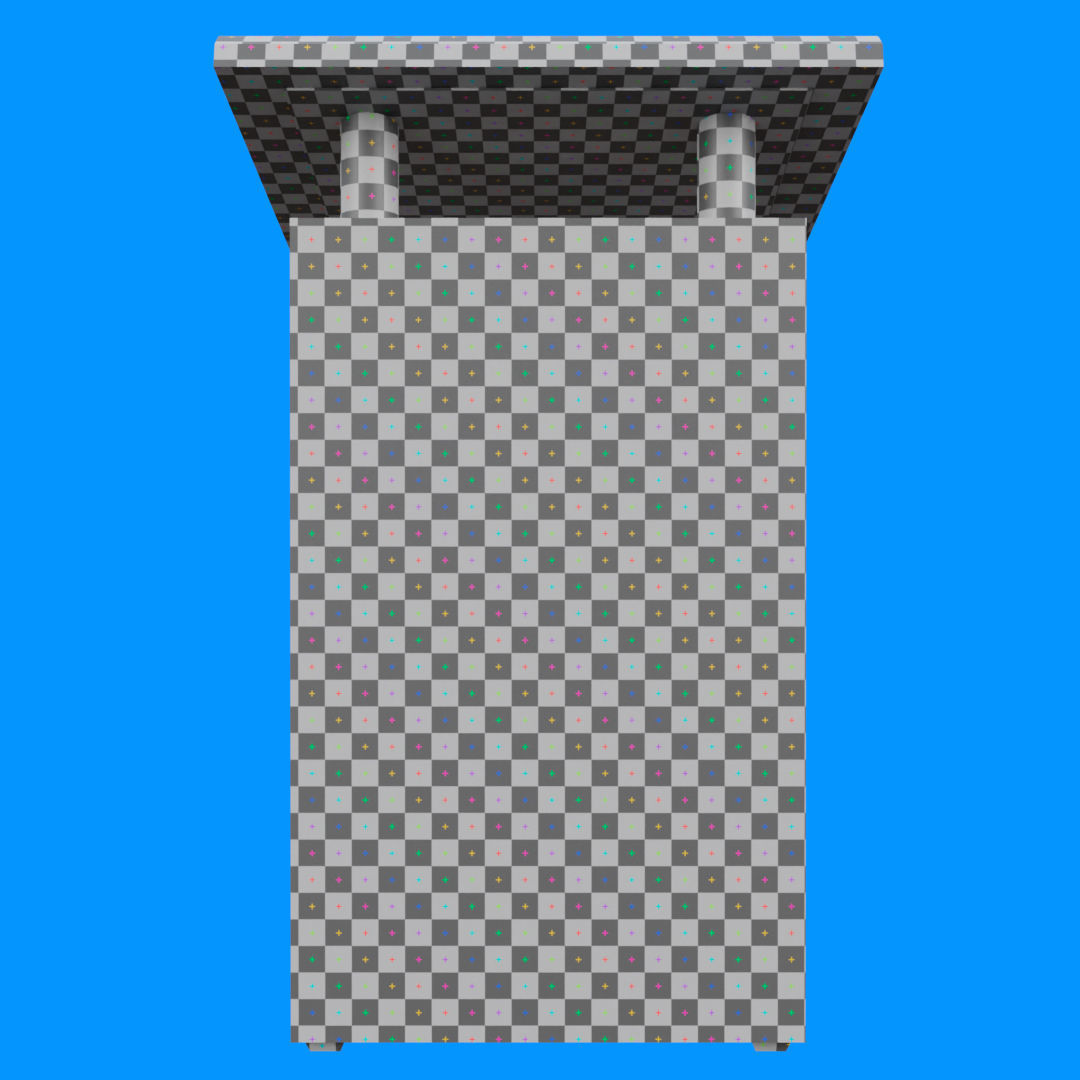 Flat Front Pulpit Low-poly 3D model_33