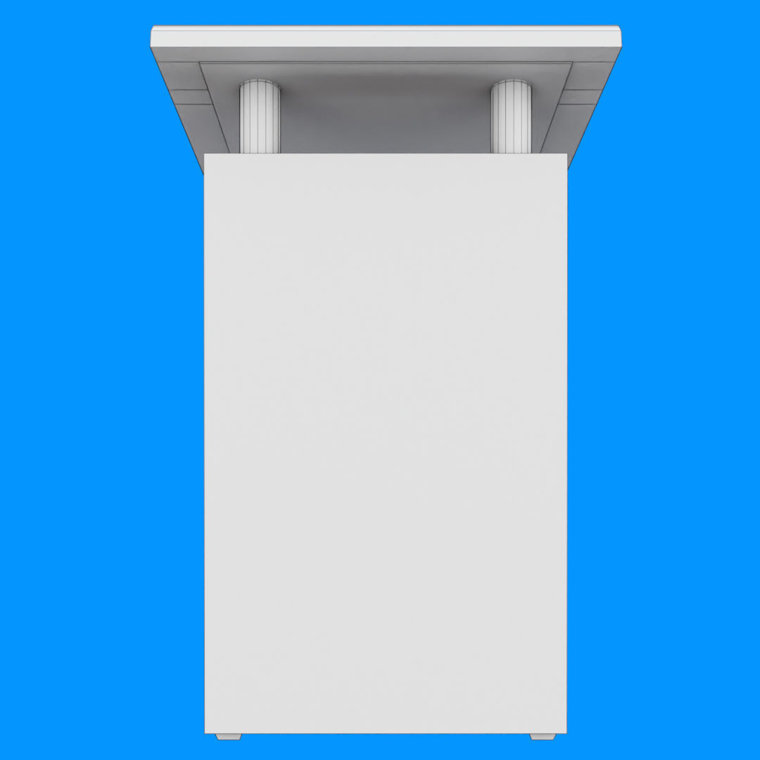 Flat Front Pulpit Low-poly 3D model_34